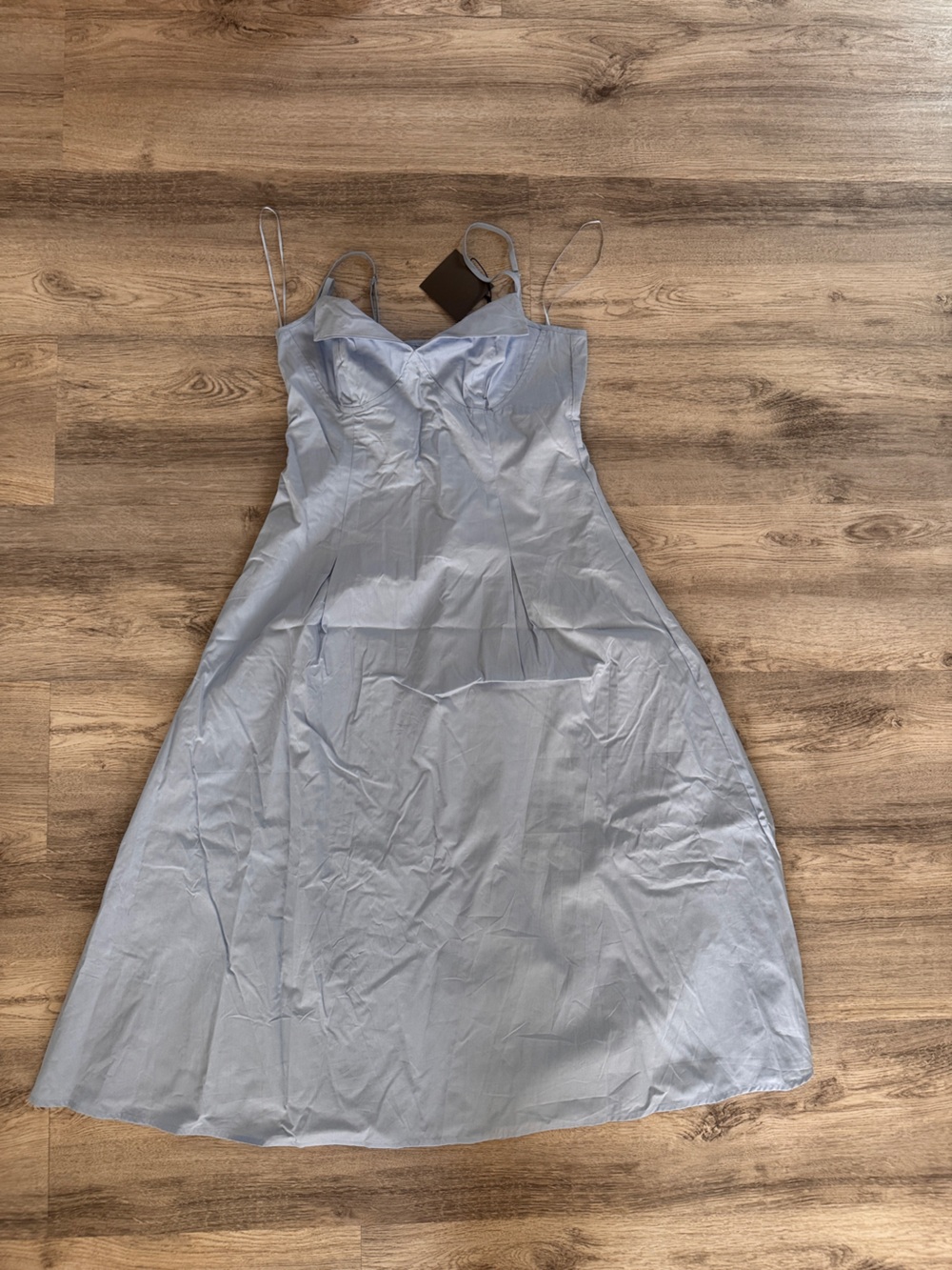 Le Lis Light Blue Spaghetti Strap Midi Dress